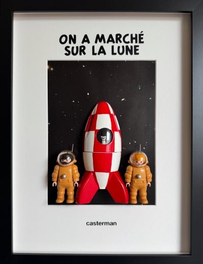tableau Tintin - On a marché sur la lune